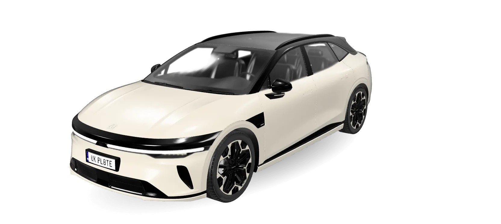 极氪 007GT 的 3D 模型,左右拖动可以转动